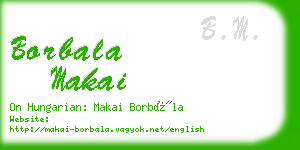 borbala makai business card